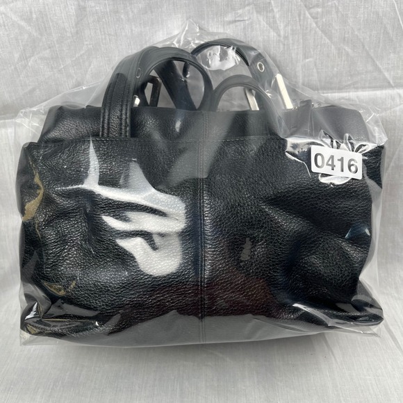 STONE &‎ CO Black Leather Shoulder Bag Purse Lined Good Condition - Picture 11 of 11